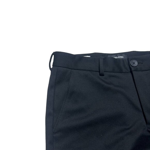 Jack & Jones Pants Mens 30 X 34 Black Slim Fit Stretch Flat Front Casual Work - Picture 7 of 9